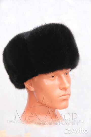 Шапка-формовка, крашеный мех натурального белька