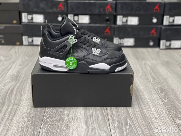 Кроссовки Air Jordan 4 Black Oreo (41-45)