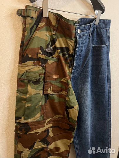 Джинсы Balenciaga fifty fifty камуфляжные