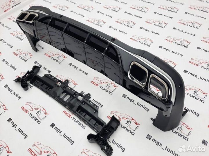 Диффузор с хром насадками GLC X253 рест. 63 AMG