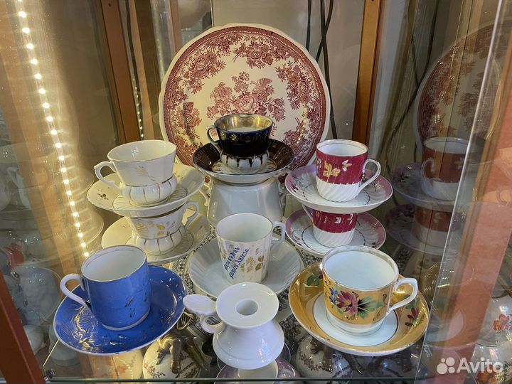 Чайная пара Дулево М.С. Кузнецова лфз ифз Песочное