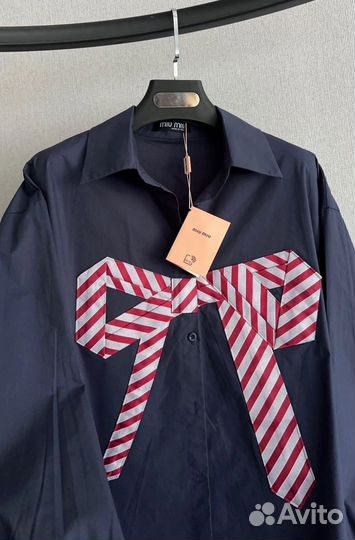 Рубашка бант miu