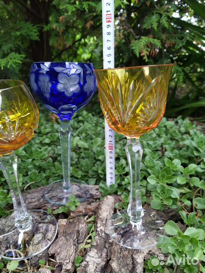 Бокалы цветной хрусталь