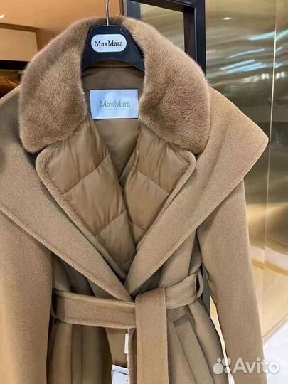 Зимнее пальто Max Mara новое с капюшоном