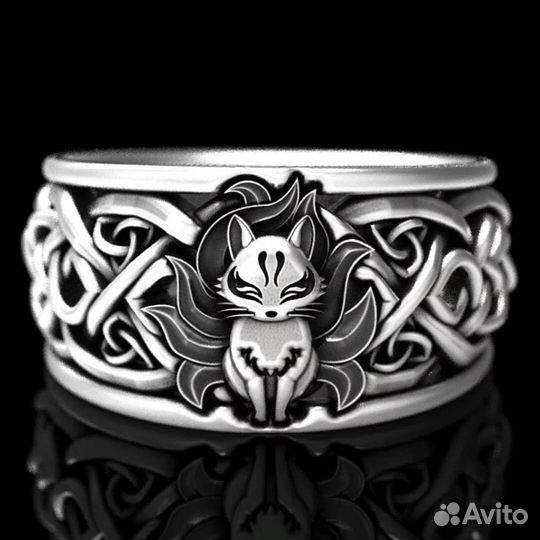 Старинные броши, кольца, волки, дракон. лисы