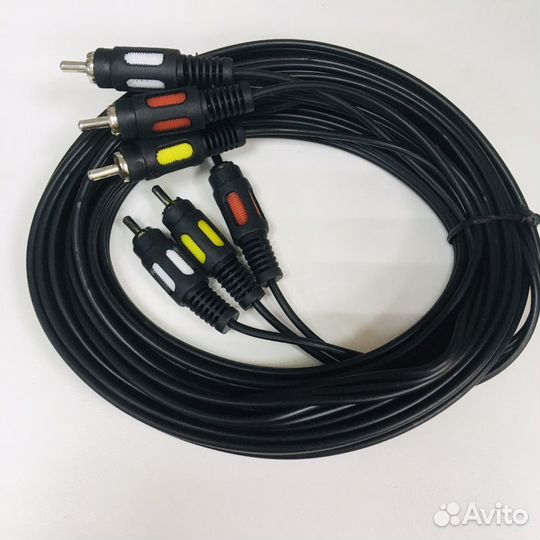 Кабель 3xRCA вилка - 3xRCA вилка, длина 5 метров