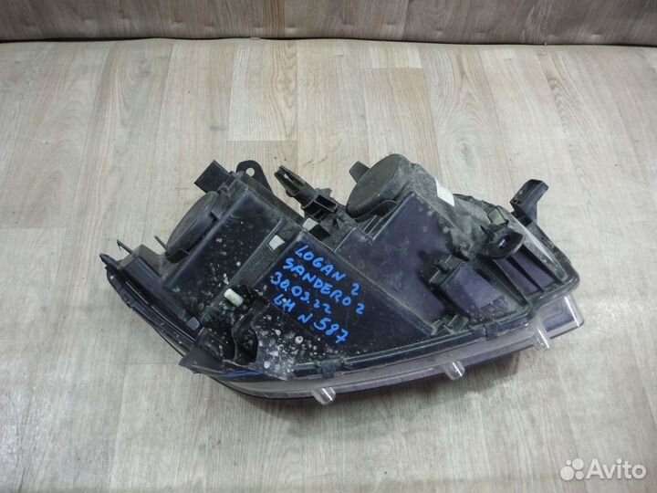 Фара левая №587 Renault Logan Sandero 2 2020