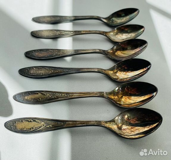 Кофейные ложки серебрение 6 штук