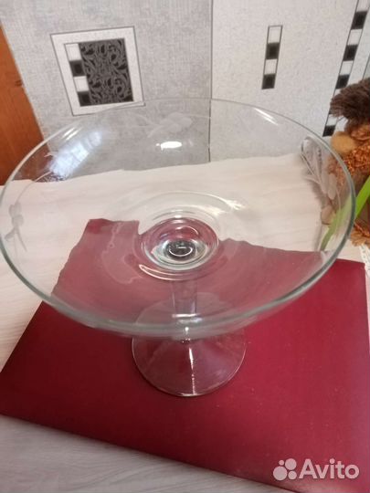 Ваза стекло из СССР с обработкой