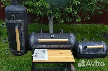 Мангал коптильня барбекю, 3 в одном удобно для дач