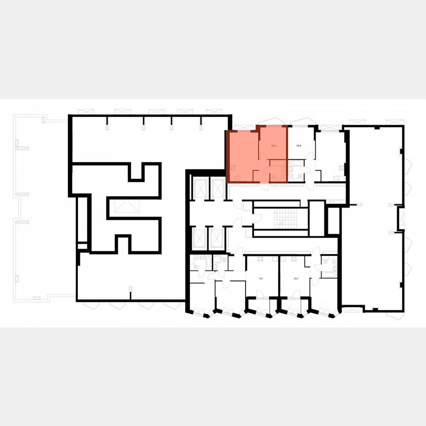 1-к. квартира, 36,3 м², 31/32 эт.
