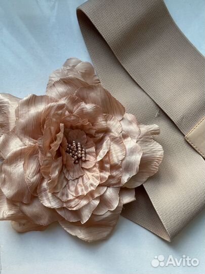 Ремень пояс женский с цветком с биркой