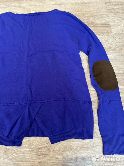 Кашемировый свитер s фиолетовый и серый