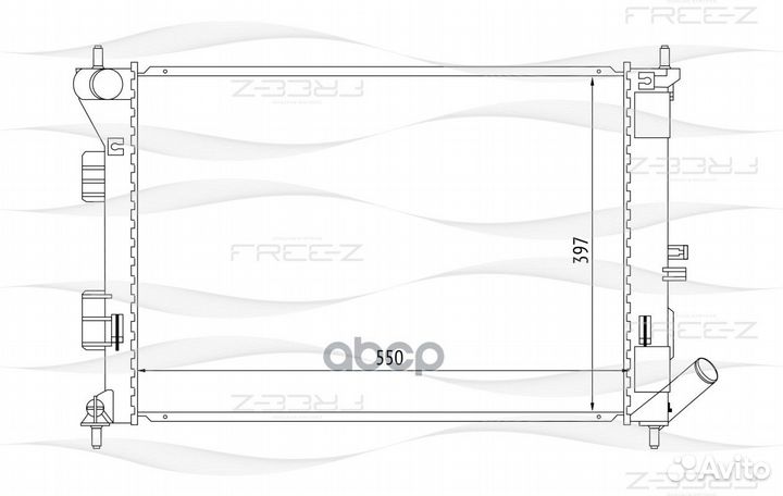 Радиатор системы охлаждения KK0254 free-Z