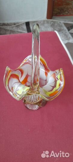 Вазочка конфетница стекло