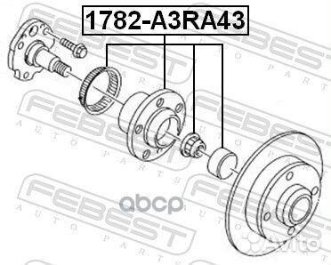 1782-A3RA43 ступица колеса задняя Audi A3/TT