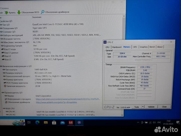 Acer i5-1135G7 DDR4 16Gb SSD m2 512Gb IPS FullHD I