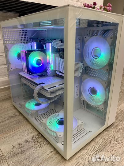 Игровой компьютер в белой сборке rtx3060 12gb