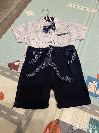 Шорты+рубашка+галстук на 1год состояние нового