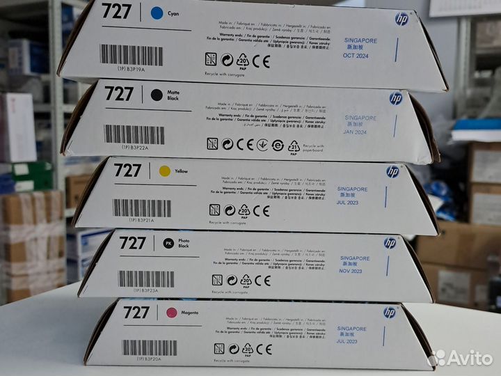 Картридж hp 727 Yellow