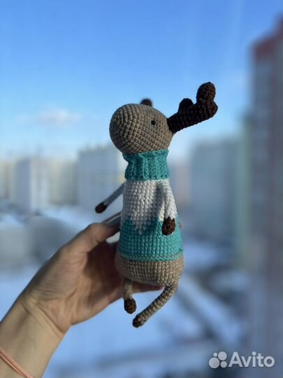 Игрушка лось ручная работа