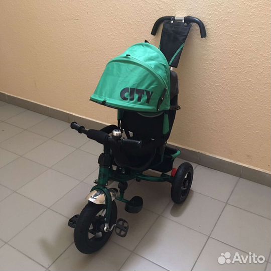 Детский трехколесный велосипед коляска
