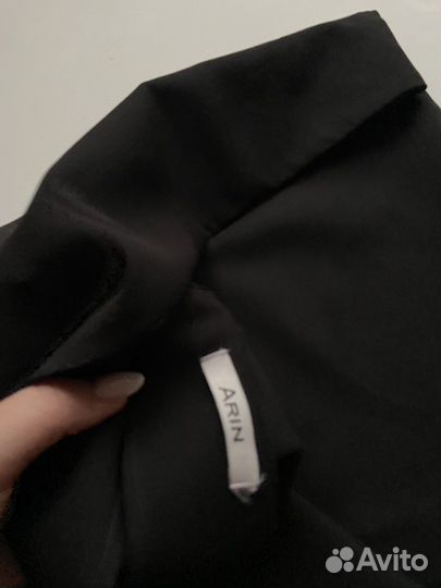 Юбка миди черная с бахрамой 60