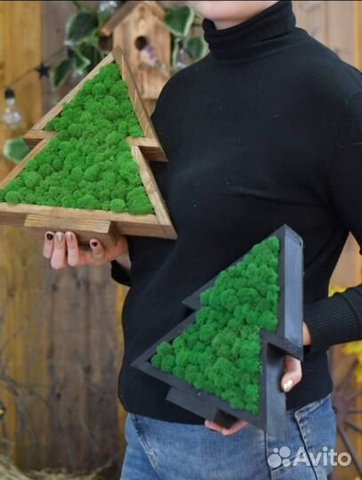 Корпоративные подарки - елки из мха