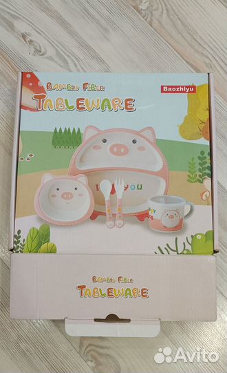 Набор детской посуды эко бамбук 5 предметов