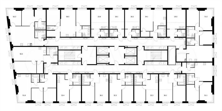 2-к. квартира, 51,8 м², 10/33 эт.
