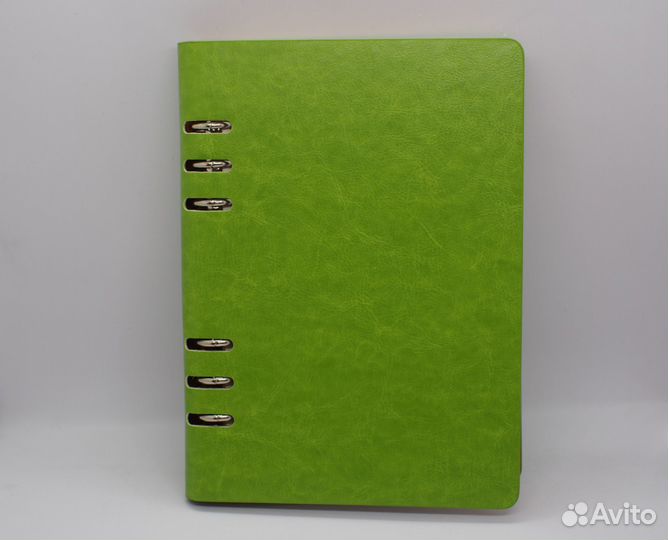 Ежедневник на кольцах, зеленый