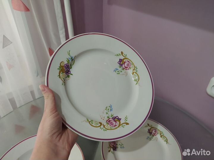 Набор тарелок + селедочница (новый)