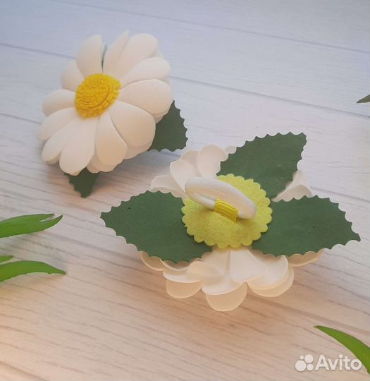 Бантики ручной работы Ромашки