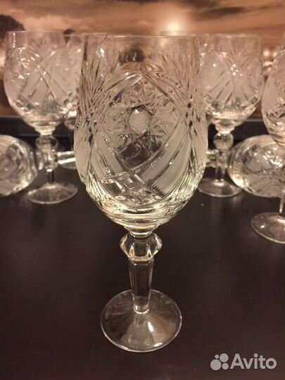 Фужеры хрусталь 19 см Винтаж Торг