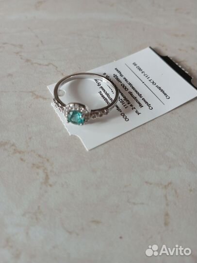 Серебряное кольцо 19 разм