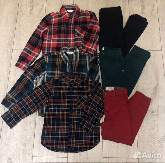 Рубашки, брюки h&m, глория джинс