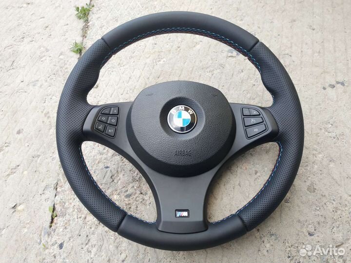 Руль бмв X-3 e83 X5 e53 M-tex с аэрбегом