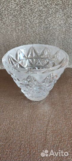 Хрусталь, новая, высота 12, диаметр 15, ваза