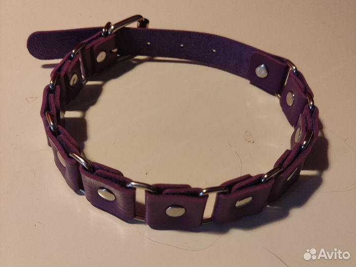 Чокер кожаный