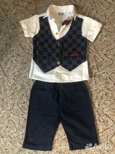 Рубашки, новогодний костюм Санты, костюм тройка