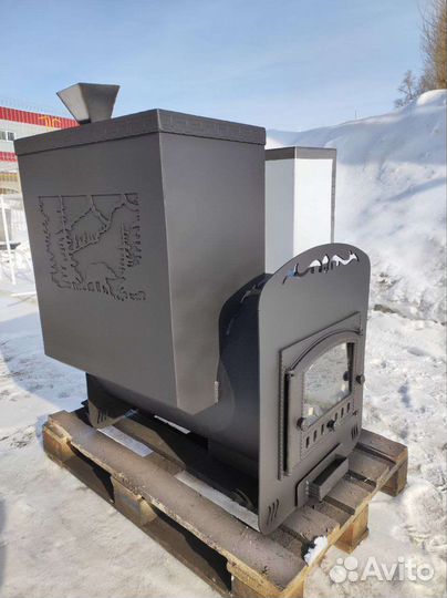 Банная печь на три помещения медведь зк