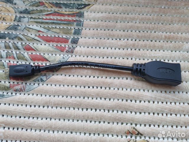 Переходник кабель hdmi то micro hdmi 15 см черный