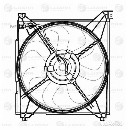 Вентилятор двигателя Hyundai Sonata (EF) (02) 2.0i