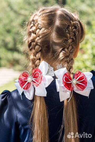 Бантики для волос на резинке 1 сентября