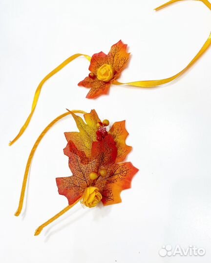Ободок осень и браслет осенний листочек