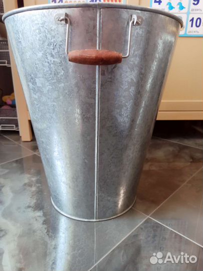 Ведро Икеа IKEA металлическое кашпо 40 л Грэслок
