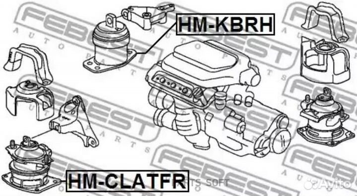 Febest HM-kbrh Подушка двигателя правая (гидравлич