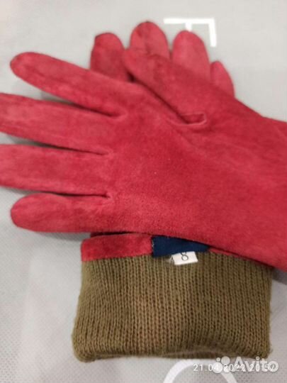 Перчатки женские из натуральной замши