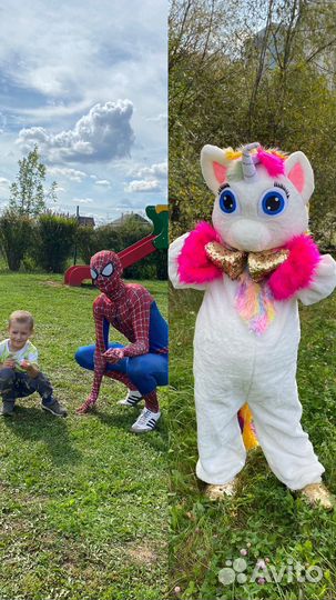 Аниматор человек паук и единорог