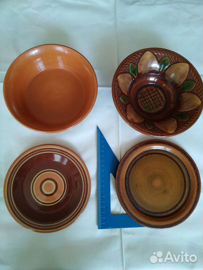 Тарелки глиняные и сувенирные